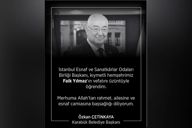 Karabük Belediye Başkanı Çetinkaya, İstanbul Esnaf ve Sanatkârlar Odaları Birliği Başkanı Faik Yılmaz