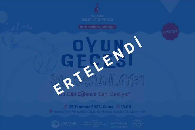Oyun Gecesi – Su Oyunları Etkinliği Ertelenmiştir